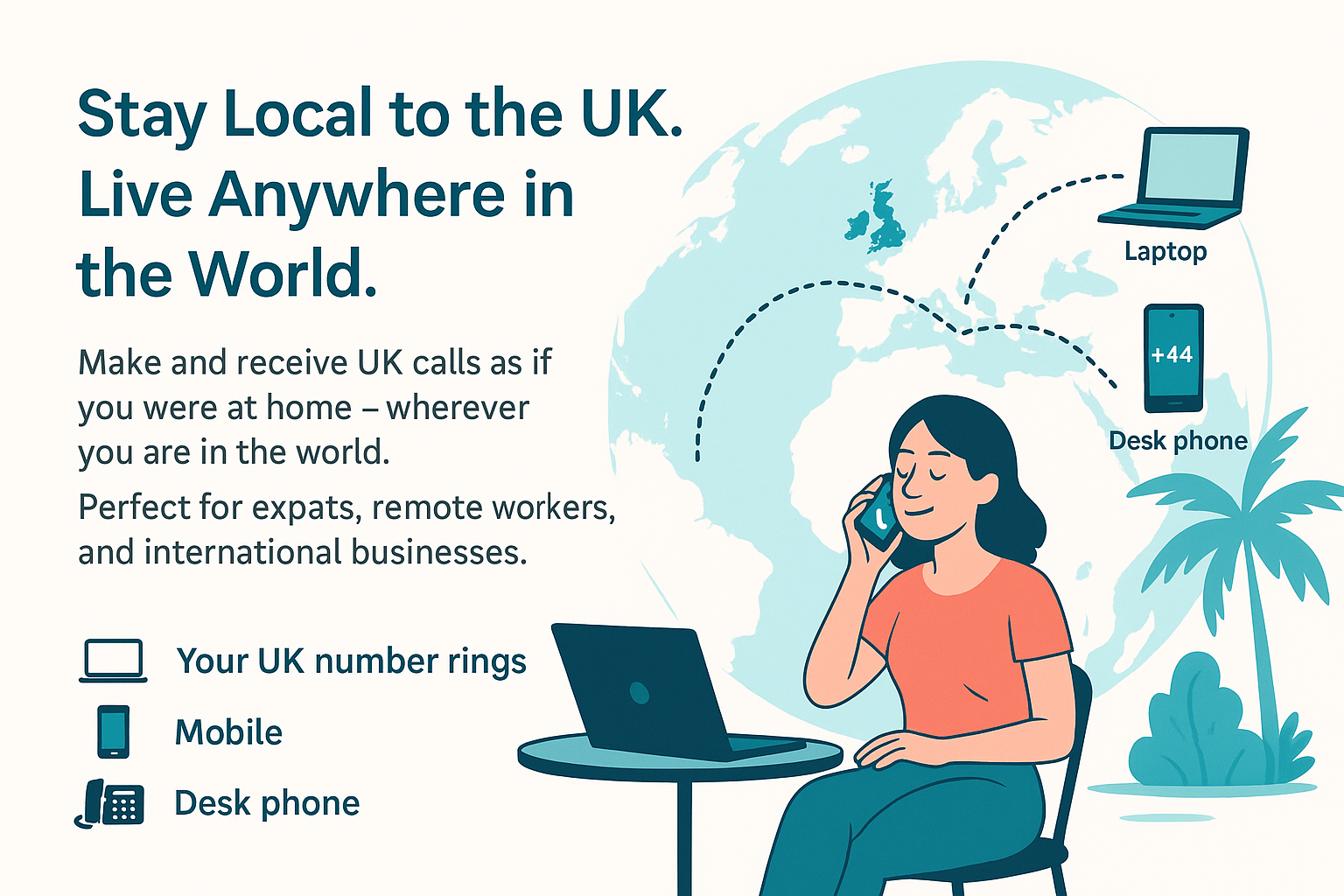 HiAxion VOIP - Answer UK calls anywhere