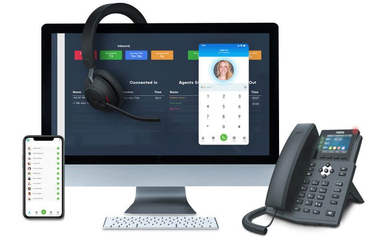 VoIP Phone System - Desk Phone, Mobile App, and Computer Softphone